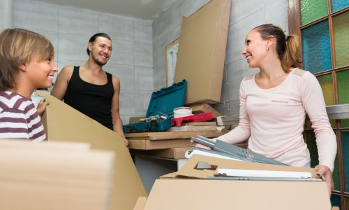 Professional flat removals team preparing items for a move in Norwood