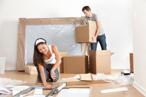 Removals van loaded for a flat move in Norwood