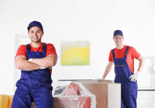 Commercial moving team planning an office relocation in Norwood