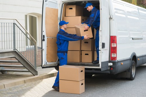 A moving day setup for home moves in Norwood