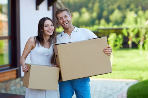 Furniture selected for charity donation during a move