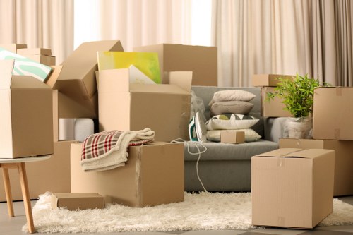 Office items being transported during same day removals in Norwood