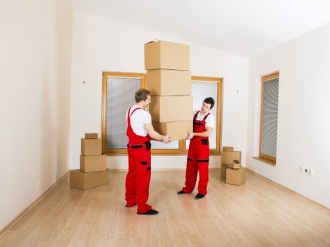 Boxes and furniture ready for a house removal in Norwood