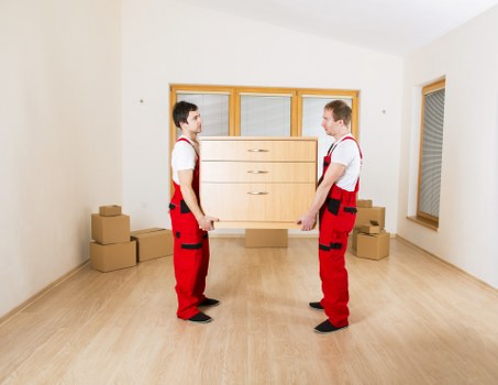 Piano being safely positioned in a Norwood property